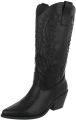 Italy Design Western laars met hak dames hoge schacht - Zwart