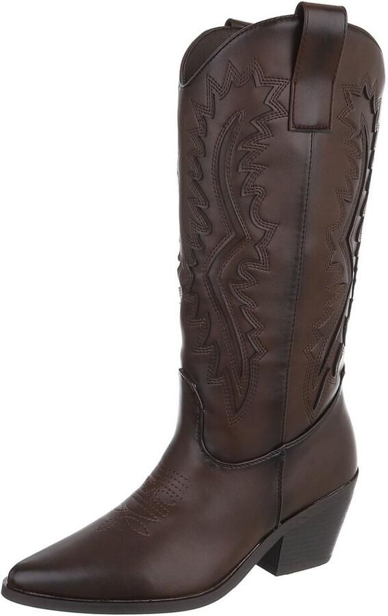 Italy Design Western laars met hak dames hoge schacht