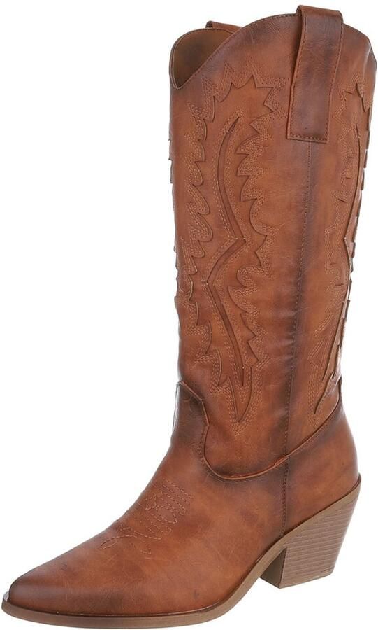Italy Design Western laars met hak dames hoge schacht