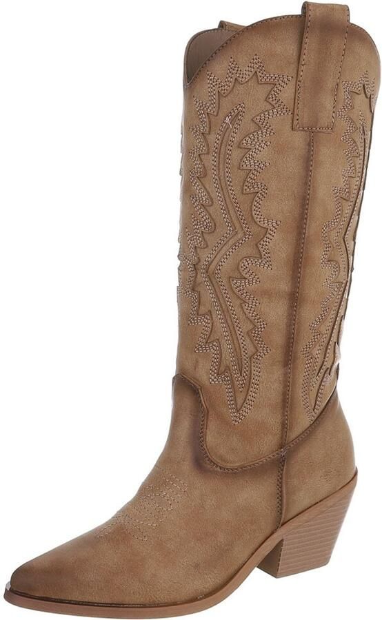 Italy Design Western laars met hak dames hoge schacht