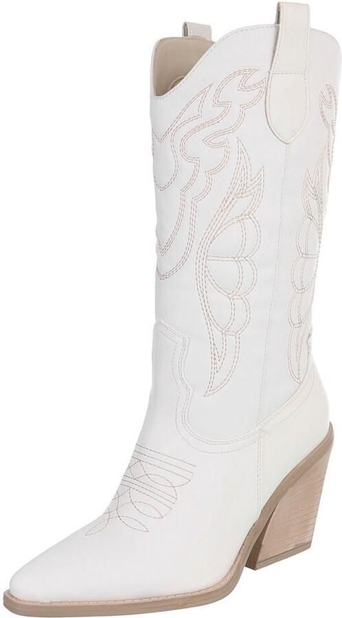 Italy Design Westernlaars Borduursel en hak Dames