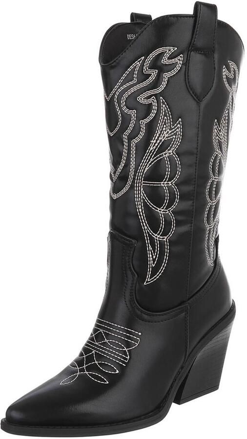 Italy Design Westernlaars Borduursel en hak Dames