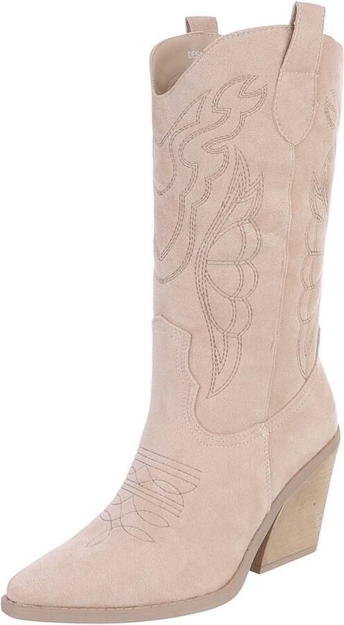 Italy Design Westernlaarzen hoge schacht en blokhak dames