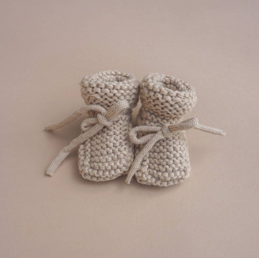 Ivy and Soof Babyslofjes Gebreide Babyslofjes Babysokjes Babyslofjes wol Babyslofjes newborn Kraamcadeau Ecru - Foto 2