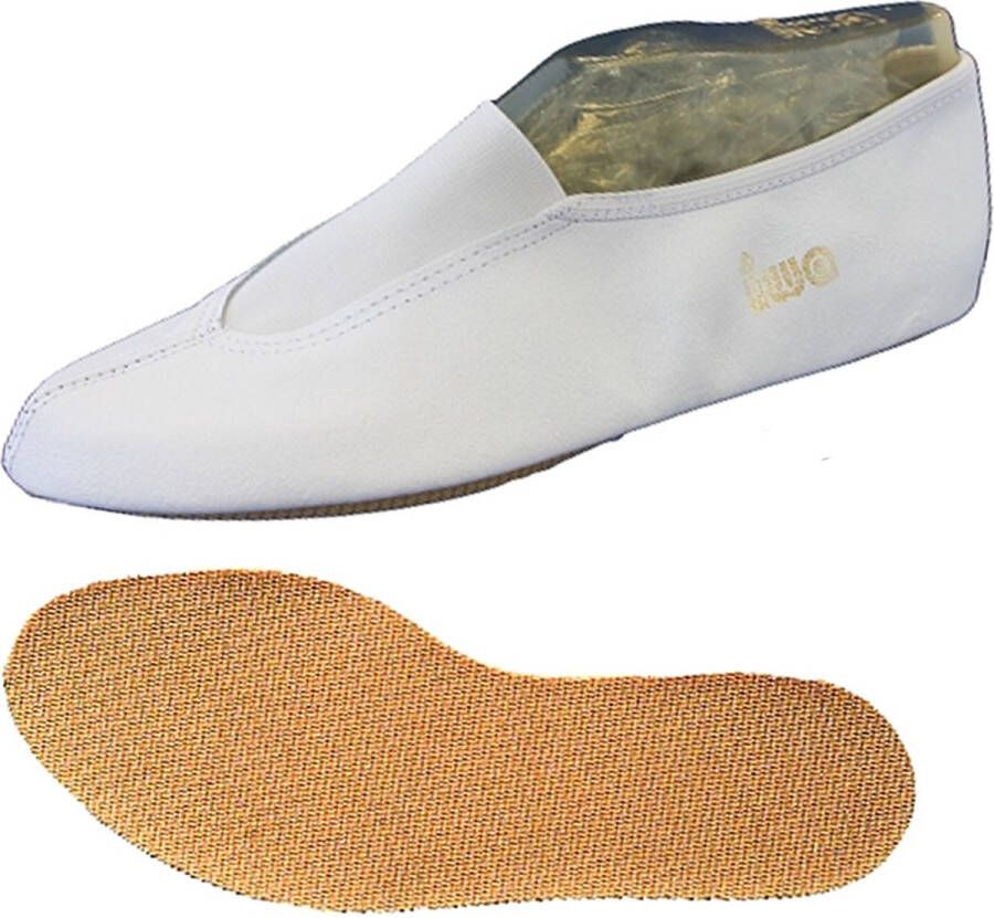 Anniel IWA Turnpantoffel met turnzak wit anti-slipzool