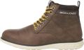 JACK & JONES JACK&JONES JFWDENVER PU COMBO BOOT Heren Laarzen - Donkerbruin/Wit