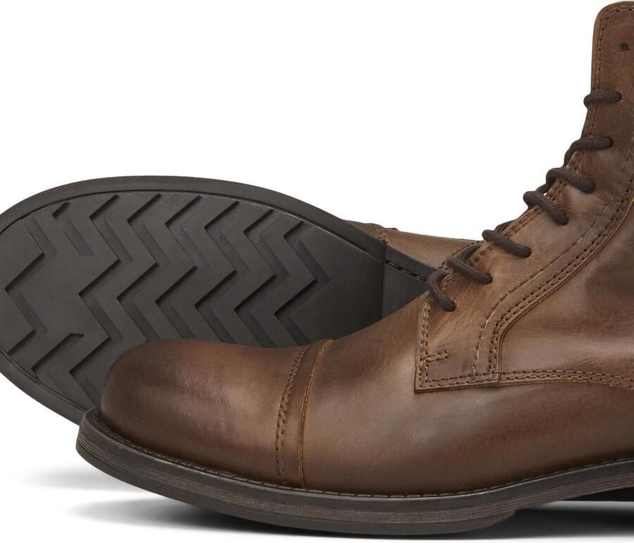 JACK & JONES JACK&JONES ADDITIONALS JFWRUSSEL LEATHER COGNA LN Heren Laarzen - Foto 4