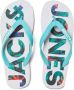 JACK & JONES JACK&JONES JFWLOGO PALM PRINT FLIP FLOP Heren Slippers - Thumbnail 5