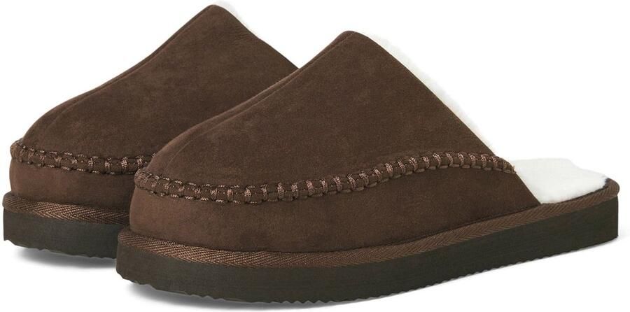 Jack & jones Huisschoenen met voering van imitatiebont model 'MANOR MOC MULE'