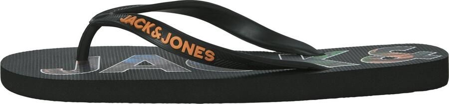 Jack & jones Teenslippers met labelapplicatie model 'LOGO PALM PRINT'