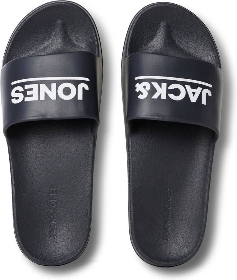 JACK & JONES JFWOLLIE SLIDER Logo Badslipper Antraciet - Foto 2