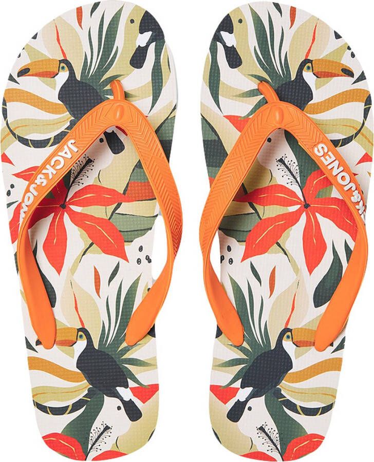 JACK & JONES heren teenslippers palm print multi III