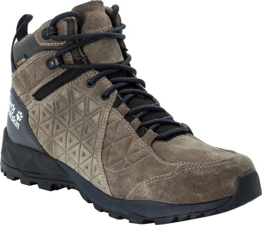 Jack Wolfskin Cascade Hike Backlength Texapore Mid Men Waterdichte heren wandelschoenen 45.5 groen khaki phantom