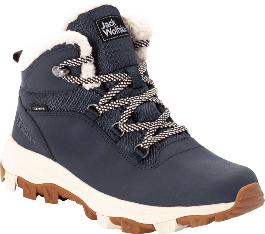 Jack Wolfskin Everquest Texapore Mid Women Waterdichte winterschoenen Dames 42.5 blauw dark blue off-white