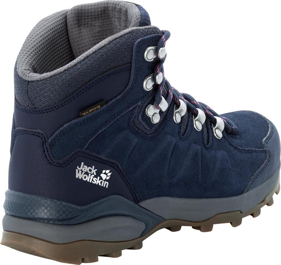 Jack Wolfskin Refugio Texapore Mid Women Waterdichte wandelschoenen Dames Dark Blue Grey
