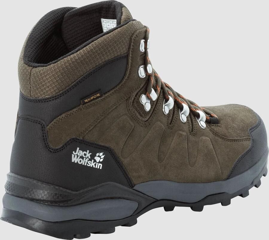 Jack Wolfskin Refugio Texapore Mid Men Waterdichte wandelschoenen Heren Khaki Phantom - Foto 2