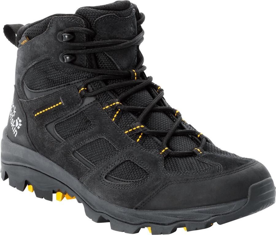 Jack Wolfskin Vojo 3 Texapore Mid Men Waterdichte wandelschoenen Heren 44.5 zwart black burly yellow XT - Foto 3