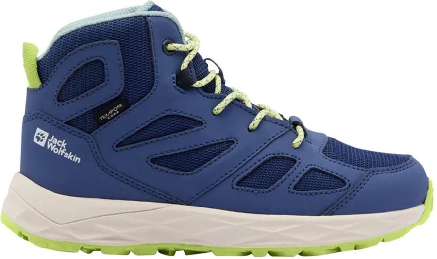Jack Wolfskin Woodland 2 Texapore Mid Wandelschoenen Blauw
