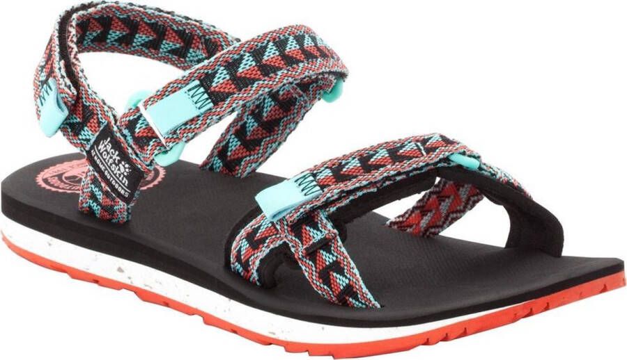 Jack Wolfskin Outfresh Sandal Women Duurzame trekkingsandaal Dames 40.5 zwart black aquamarine