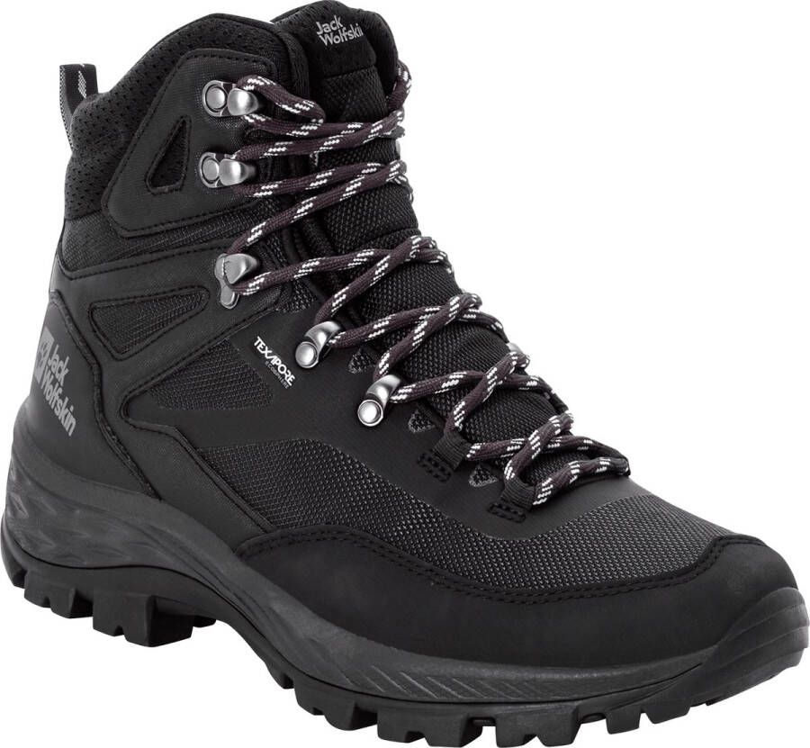 Jack Wolfskin Rebellion Guide Texapore Mid Men Waterdichte wandelschoenen Heren 40.5 zwart black