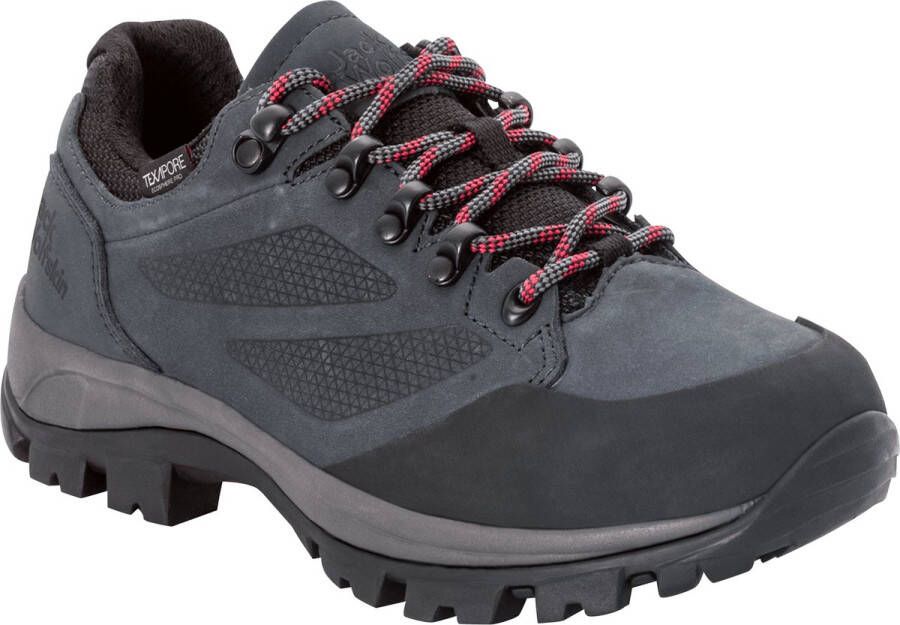 Jack Wolfskin Rebellion Texapore Low Women Waterdichte trekkingschoenen Dames grey red