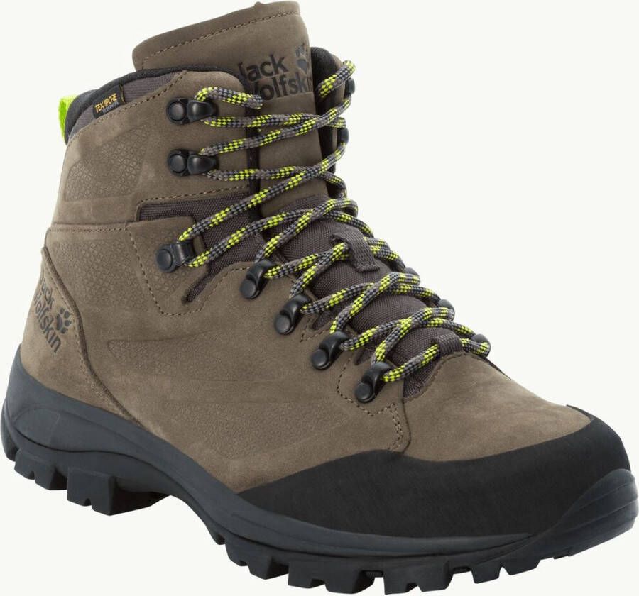 Jack Wolfskin Rebellion Texapore Mid Men Waterdichte trekkingschoenen Heren Khaki Phantom