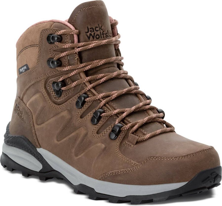 Jack Wolfskin Refugio Prime Texapore Mid Wandelschoenen Dames waterdichte mid wandelschoenen Fawn