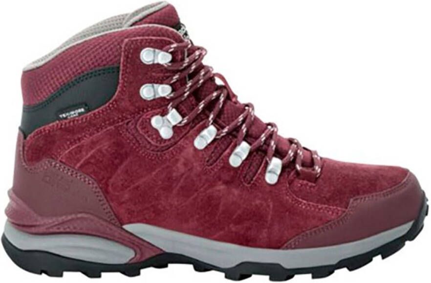 Jack Wolfskin Refugio Texapore Mid Women Waterdichte wandelschoenen Dames dark maroon