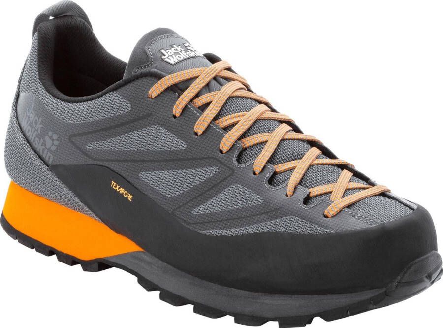 Jack Wolfskin Sneaker Oranje Wandelschoen Heren Hiking Schoen Heren Klim Schoen Waterdichte Wandelschoen Scrambler 2 Texapore Low M Wandel en Klimschoen
