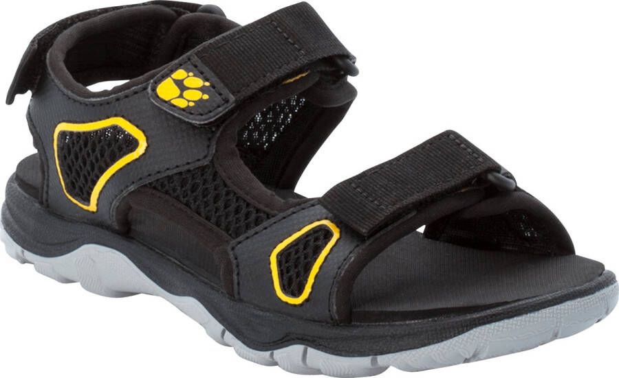 Jack Wolfskin Taraco Beach Sandal Kids Kinderen sandalen 27 zwart black burly yellow XT