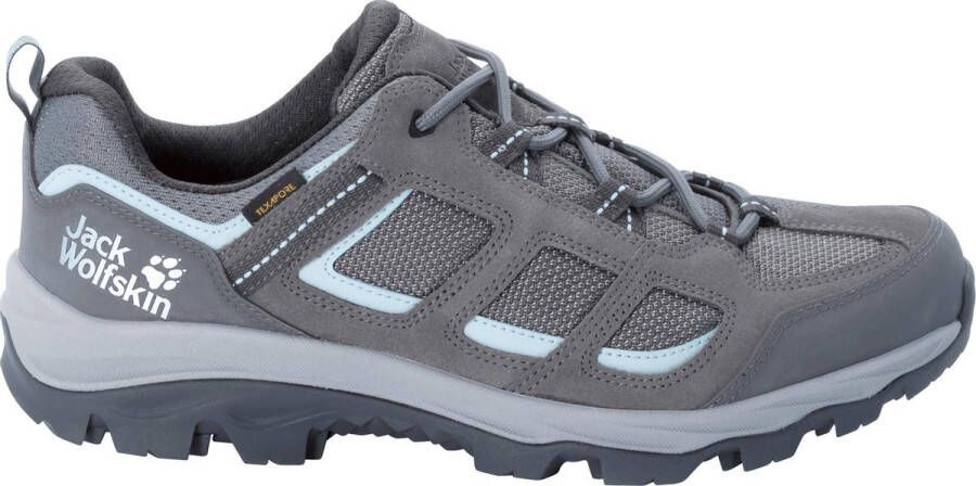 Jack Wolfskin Vojo 3 Texapore Low Dames waterdichte lage wandelschoenen Tarmac Grey Light Blue