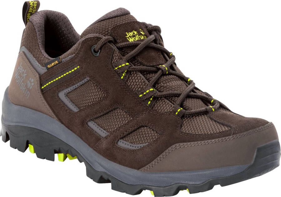 Jack Wolfskin Vojo 3 Texapore Low Wandelschoenen Heren Dark Brown Lime