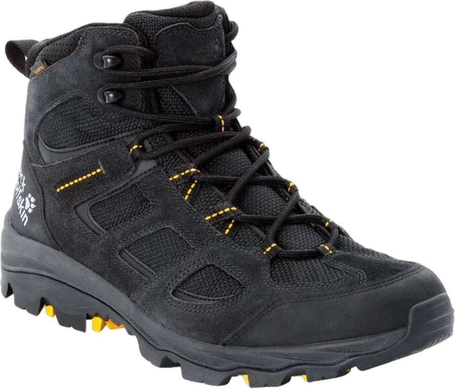 Jack Wolfskin Vojo 3 Texapore Mid Heren waterdichte mid wandelschoenen Black Burly Yellow Xt