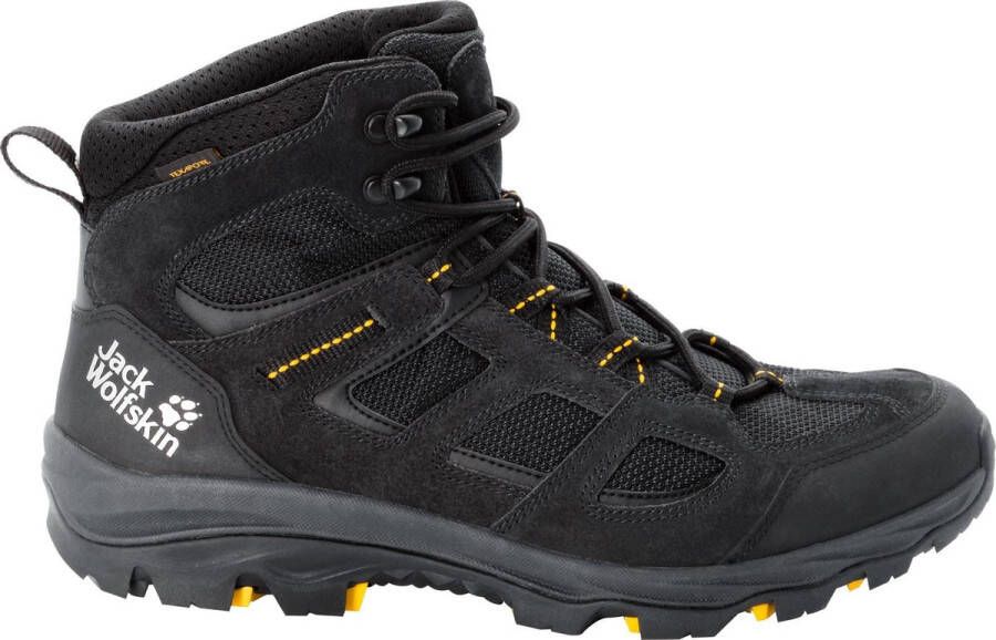 Jack Wolfskin Vojo 3 Texapore Mid Men Waterdichte wandelschoenen Heren 39.5 zwart black burly yellow XT