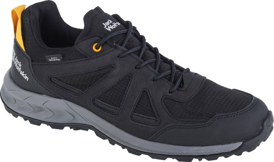 Jack Wolfskin Woodland 2 Texapore Low Men Waterdichte wandelschoenen Heren 45.5 zwart black burly yellow XT