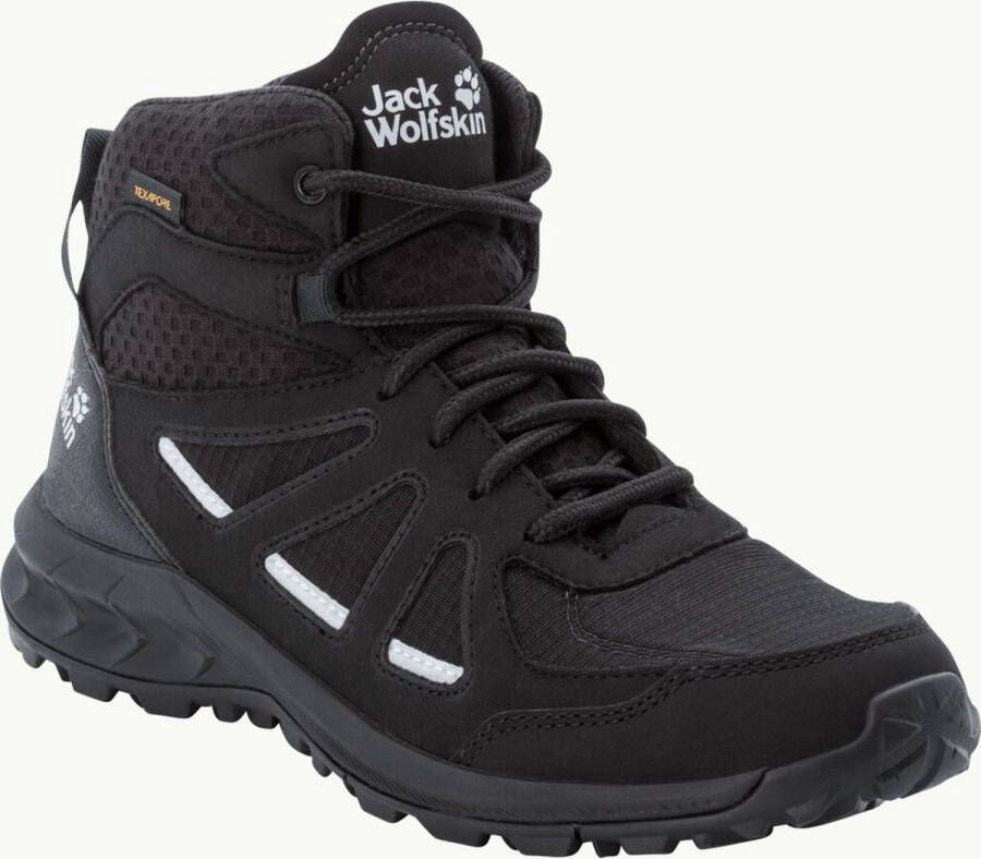 Jack Wolfskin Woodland 2 Texapore Mid Women Waterdichte wandelschoenen Dames 42.5 zwart black grey