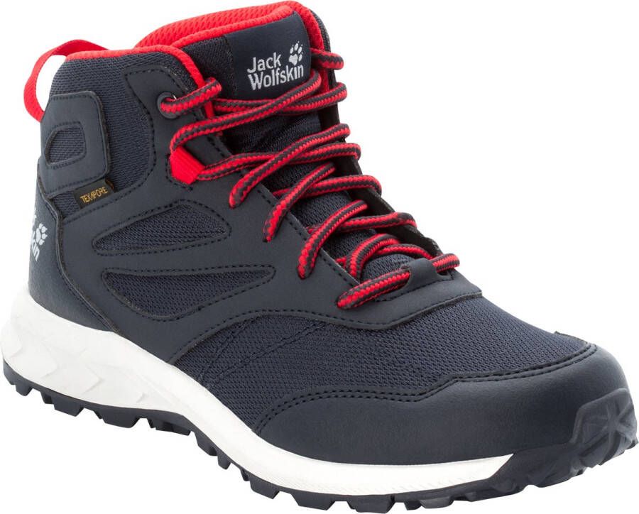 Jack Wolfskin Woodland Texapore Mid Kids Waterdichte wandelschoenen Kinderen 37 night blue red night blue red