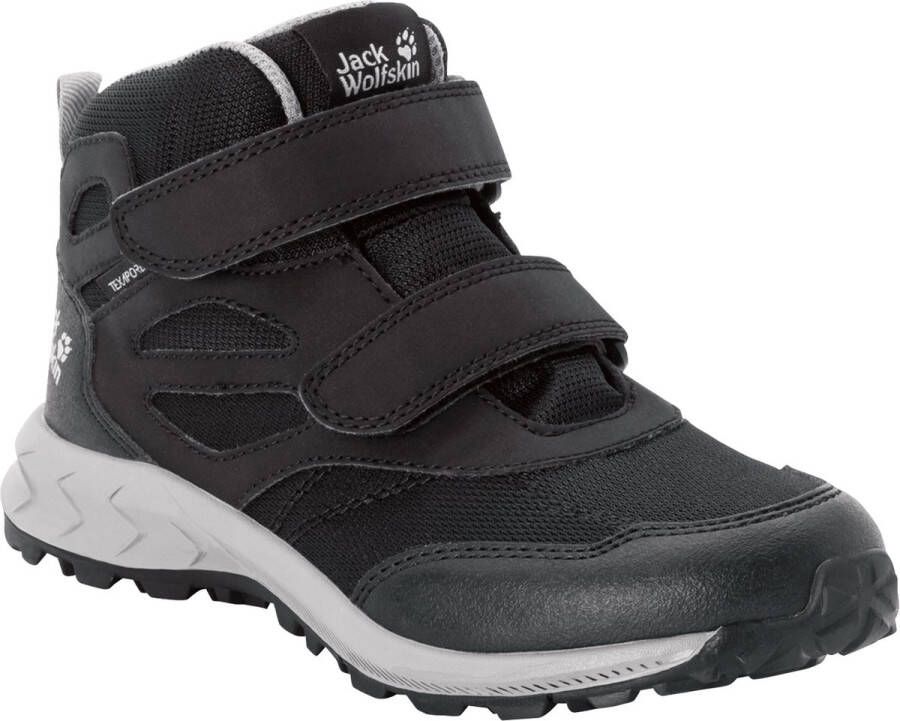 Jack Wolfskin Woodland Texapore Mid VC Kids Waterdichte wandelschoenen Kinderen Black Grey