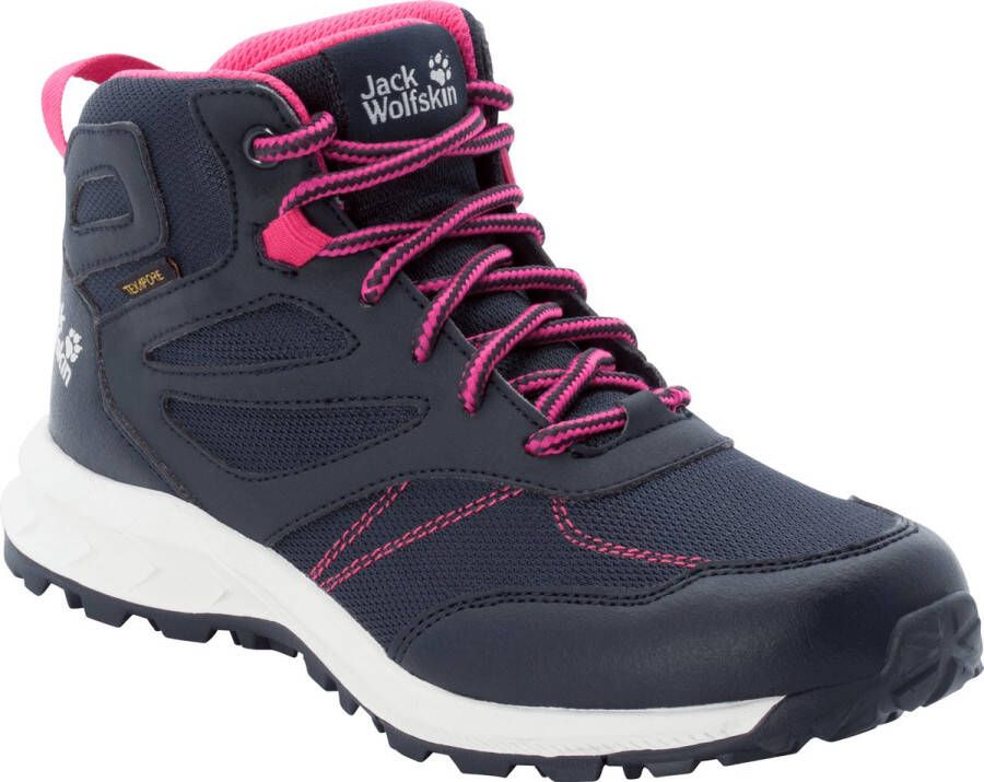 Jack Wolfskin Woodland Texapore Mid Kids Waterdichte wandelschoenen Kinderen 30 night blue pink night blue pink