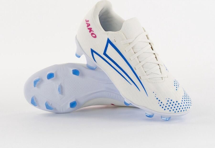 JAKO Rs89 Academy Voetbalschoenen Fg Kinderen Wit Rood Blauw - Foto 2