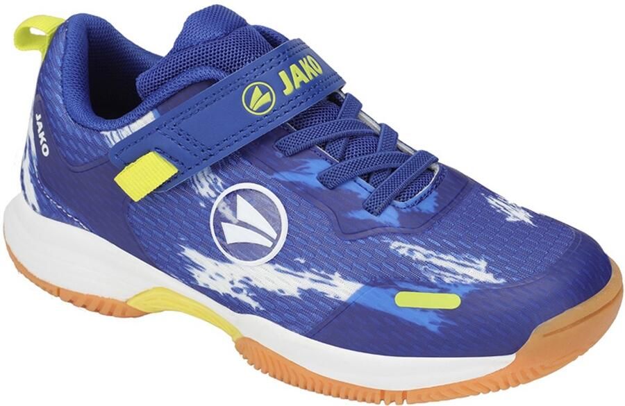 JAKO Sportschoen Fun Indoor met Velcro Junior Royal Neon Yellow