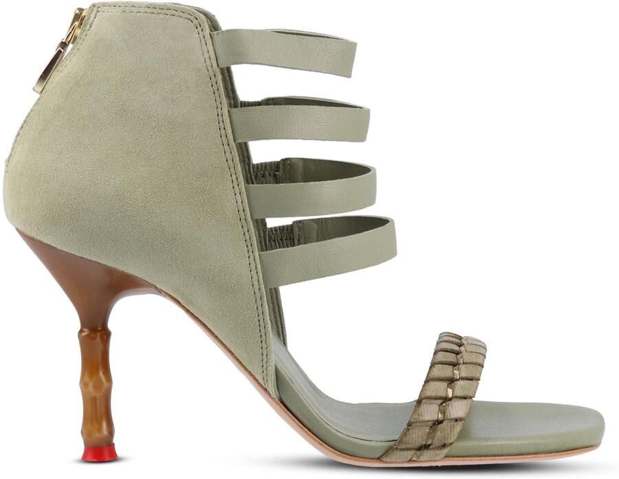 Jan Jansen Bamboo Cage Dames Sandalen Groen