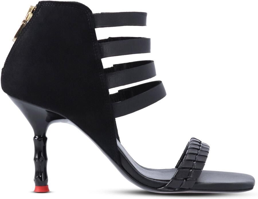 Jan Jansen Bamboo Cage Dames Sandalen Zwart