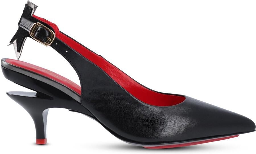 Jan Jansen Duplex Rock Chique Slingback Dames Pumps Zwart