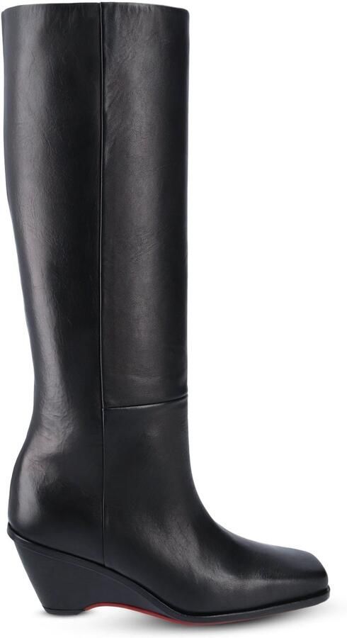 Jan Jansen Square Tall Boot Dames Laarzen Zwart