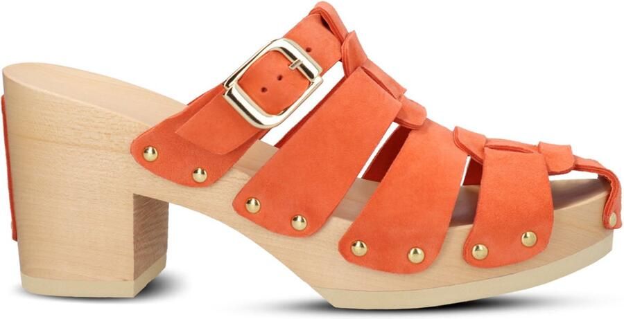 Jan Jansen Woodie Be Good Dames Clogs Oranje