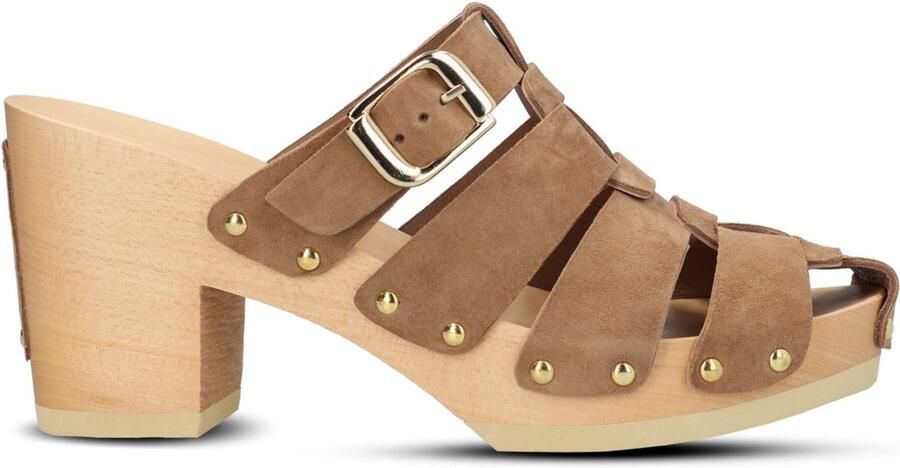 Jan Jansen Woodie Be Good Dames Clogs Taupe
