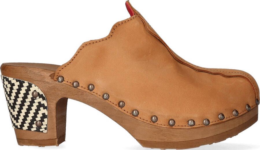 Jan Jansen Knock On Wood Dames Clogs Cuoio Bruin Nubuck JJ27.cuoio