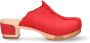 Jan Jansen Wannabe Wood Dames Clogs Red - Thumbnail 1