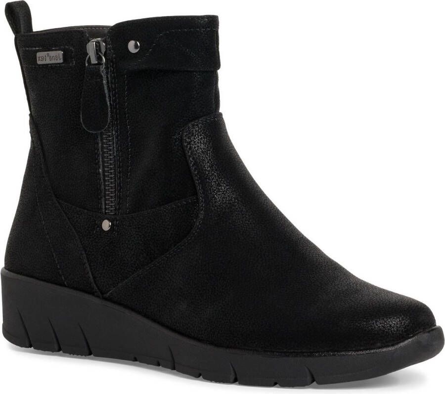 Softline dames enkellaarsjes zwart Uitneembare zool